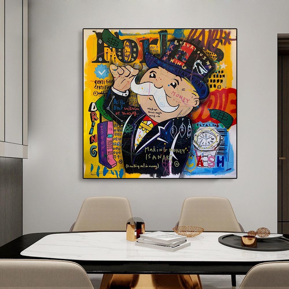 El Millonario de Forbes: Arte de Pared de Mr Monopoly | Pósters de Par –  GraffitiWallArt, image size:1000x1000