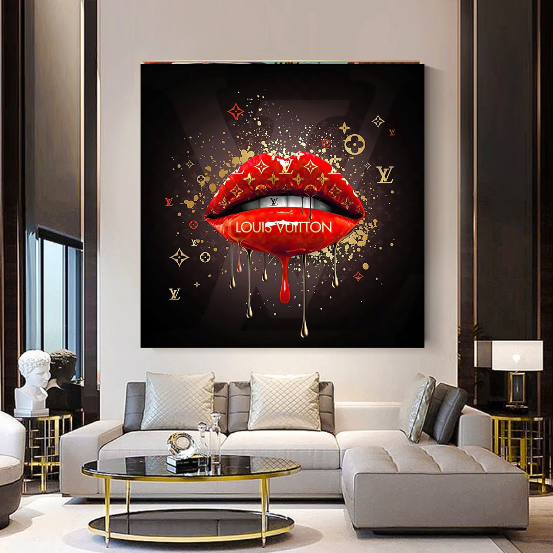 Red Lips Canvas Wall Art - Vibrant Home Decor for a Bold Statement –  GraffitiWallArt
