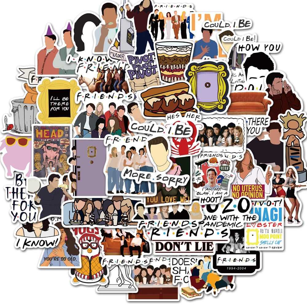 TV Series Friends Stickers Pack, Famous Bundle Stickers