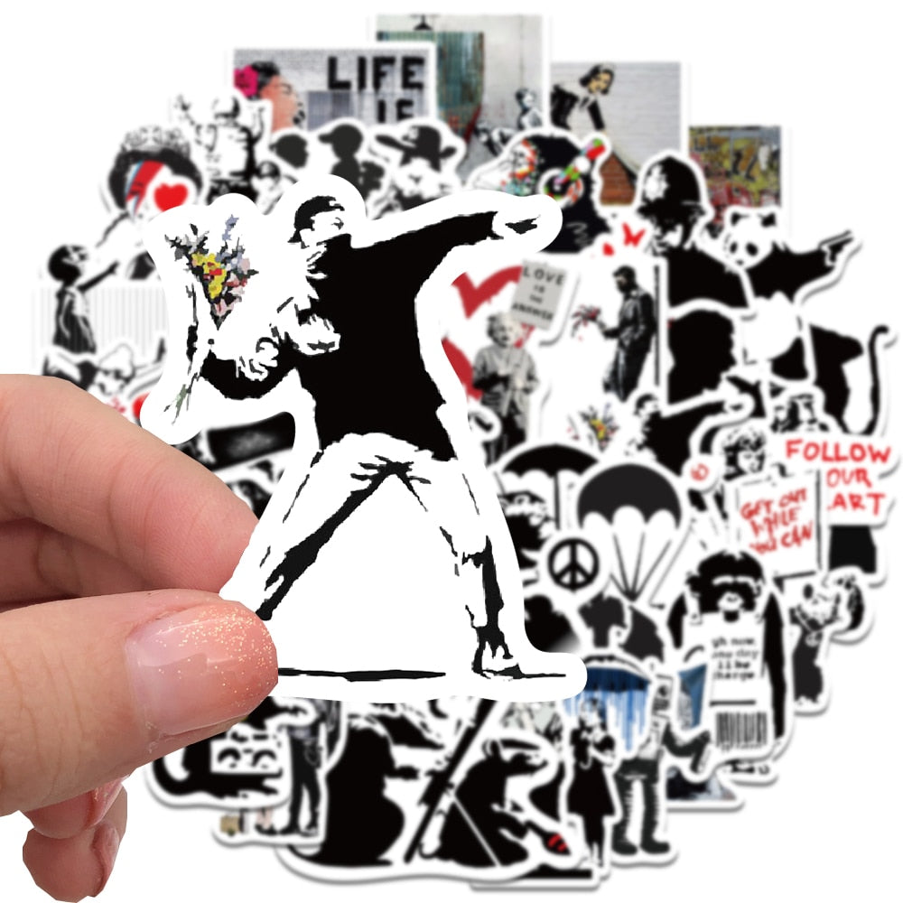 Banksy Stickers Pack: Authentic, Creative Art Collection – GraffitiWallArt