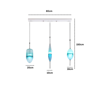 Tear Drops Style Γυάλινα Κρεμαστά Φώτα για Σαλόνι