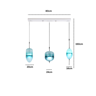 Tear Drops Style Γυάλινα Κρεμαστά Φώτα για Σαλόνι