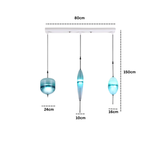 Tear Drops Style Γυάλινα Κρεμαστά Φώτα για Σαλόνι
