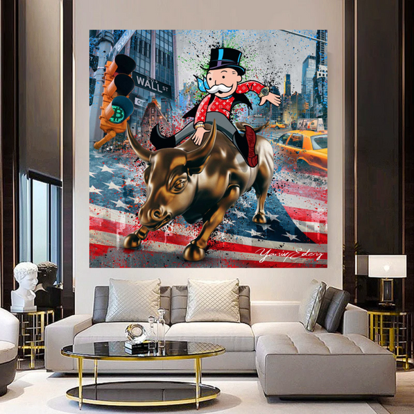 Alec Monopoly Wall Street Leinwandkunst – Forex Money Power
