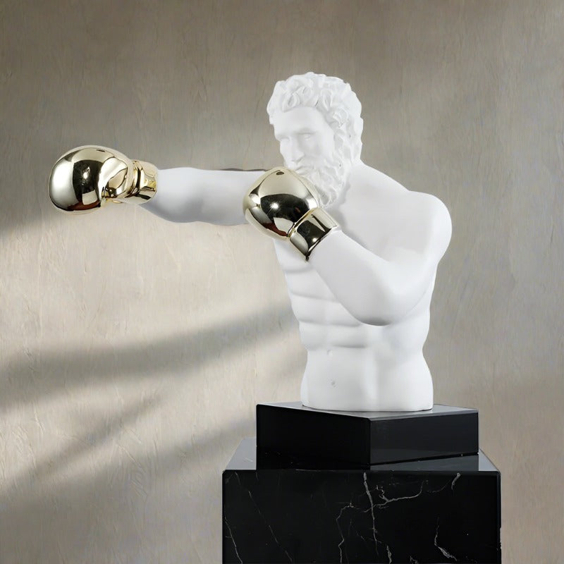 Sculpture de boxe rétro, décoration de maison