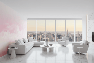 Papier peint mural Ambiance Nuages ​​Roses Suprêmes