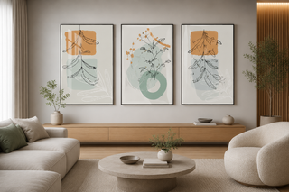 Abstract Botanical Line Canvas Art Wall-Graffitiwallarts.com