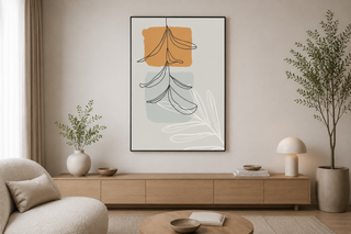 Abstract Botanical Line Canvas Art Wall-Graffitiwallarts.com