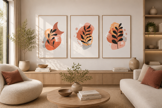 Abstract Botanical Neutral Canvas Art Set-Graffitiwallarts.com