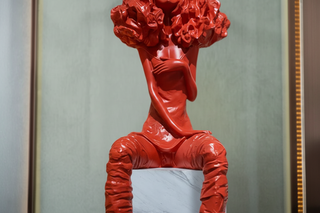 Abstract Seated Girl Floor Sculpture