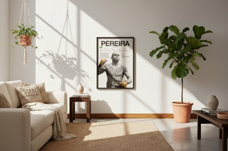 Alex Pereira UFC Fighter Stats Tribute Canvas Wall Art Poster Print