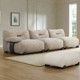 Antique Style Retro Straight Row Fabric Sofa – High Rebound-GraffitiWallArt