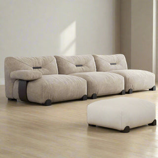 Antique Style Retro Straight Row Fabric Sofa – High Rebound-GraffitiWallArt