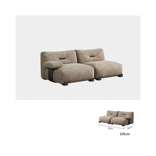 Antique Style Retro Straight Row Fabric Sofa – High Rebound-GraffitiWallArt