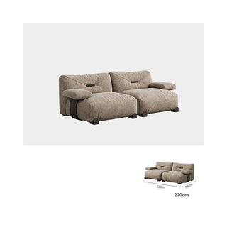 Antique Style Retro Straight Row Fabric Sofa – High Rebound-GraffitiWallArt