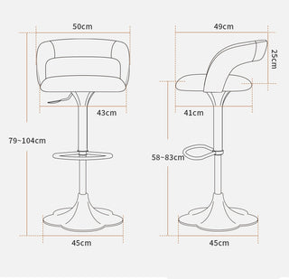Arch Bar Stool for Kitchen Counter – Adjustable Height Rotatable Design-Graffitiwallarts.com