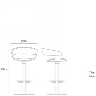 Arch Counter Chairs for Kitchen Island – Walnut Wood Frame & Leather Seat-Graffitiwallarts.com