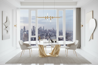 Artistic Dining Table and Chair Set – Modern Statement Furniture-GraffitiWallArts.com