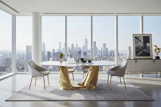 Artistic Dining Table and Chair Set – Modern Statement Furniture-GraffitiWallArts.com