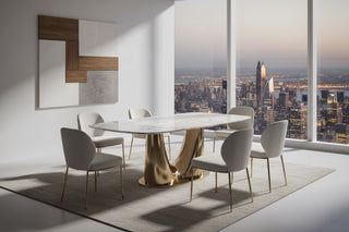 Artistic Dining Table and Chair Set – Modern Statement Furniture-GraffitiWallArts.com