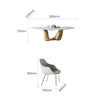Artistic Dining Table and Chair Set – Modern Statement Furniture-GraffitiWallArts.com