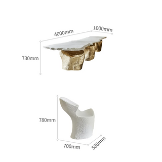 Artistic Dining Table and Chair Set – W9 Style Statement Dining Furniture-GraffitiWallArts.com