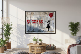 Banksy Girl with Balloon Success Graffiti Street Art Canvas Wall Art Print