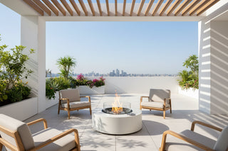 Battista Round Outdoor Fireplace
