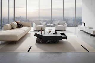 Black Rose Marble Coffee Table