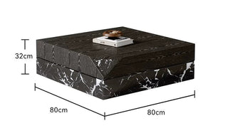Black Rose Marble Coffee Table