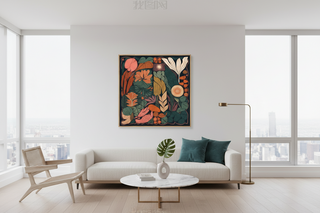Blush Botanical Floral Canvas Wall Art-Graffitiwallarts.com