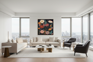 Blush Botanical Floral Canvas Wall Art-Graffitiwallarts.com