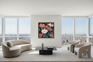 Blush Botanical Floral Canvas Wall Art-Graffitiwallarts.com