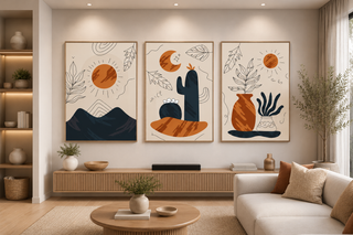 Boho Desert Serenity Trio Canvas Wall Art-Graffitiwallarts.com