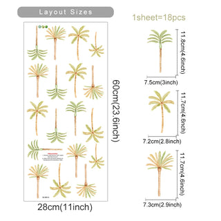 Boho Palm Tree Wall Sticker for Kids Rooms-GraffitiWallArts