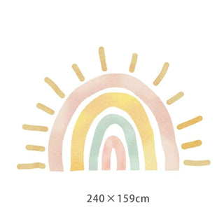 Boho Rainbow Sun Kids Room Wall Decal