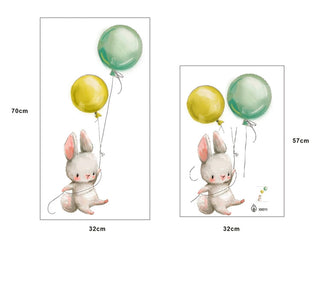 Cartoon Animal Kids Room Wall Decal Bunny Panda Fox