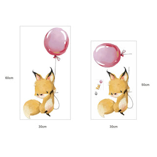 Cartoon Animal Kids Room Wall Decal Bunny Panda Fox