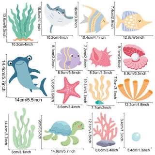 Cartoon Marine Life Wall Stickers for Kids