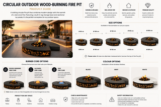 Circular Outdoor Wood-Burning Fire Pit – Luxury Coastal Terrace Fireplace