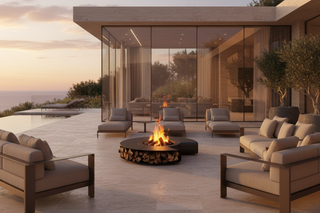 Circular Outdoor Wood-Burning Fire Pit – 