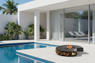 Circular Outdoor Wood-Burning Fire Pit – 