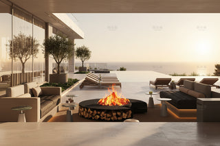 Circular Outdoor Wood-Burning Fire Pit – 