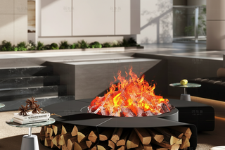 Circular Outdoor Wood-Burning Fire Pit – 