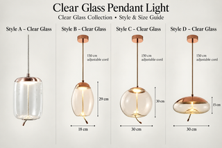 Clear Glass Pendant Light για Μαγεία στην Ατμόσφαιρα