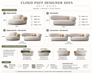 Ensemble de canapés design Cloud Puff : des meubles à couper le souffle
