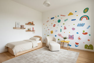 Colourful Boho Shapes Wall Stickers for Kids
