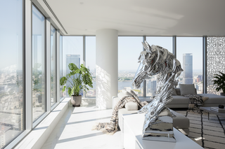 Crystal Clear Horse Head Sculpture