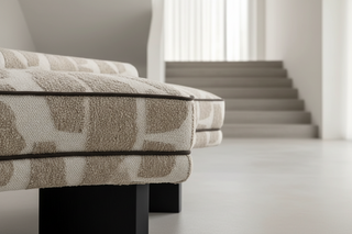 Curved Upholstered Bench 