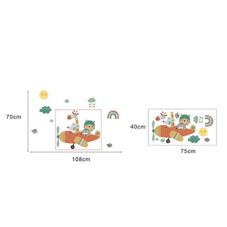 Cute Cartoon Kids Room Wall Decal Sticker Set